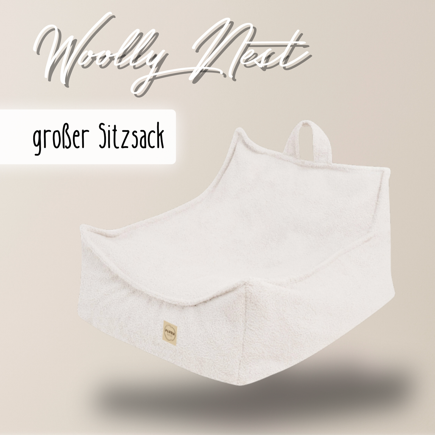 "Woolly Nest" Kinder-Sitzsack 77x67x50cm mit Schaumstoff-Füllung