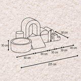 "Woolly Castle" Indoor Spielplatz Set mit kleinem Bällebad & 150 Bällen