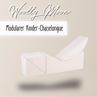 "Woolly Moon" Modularer Kinder-Chaiselongue 145×35×45cm