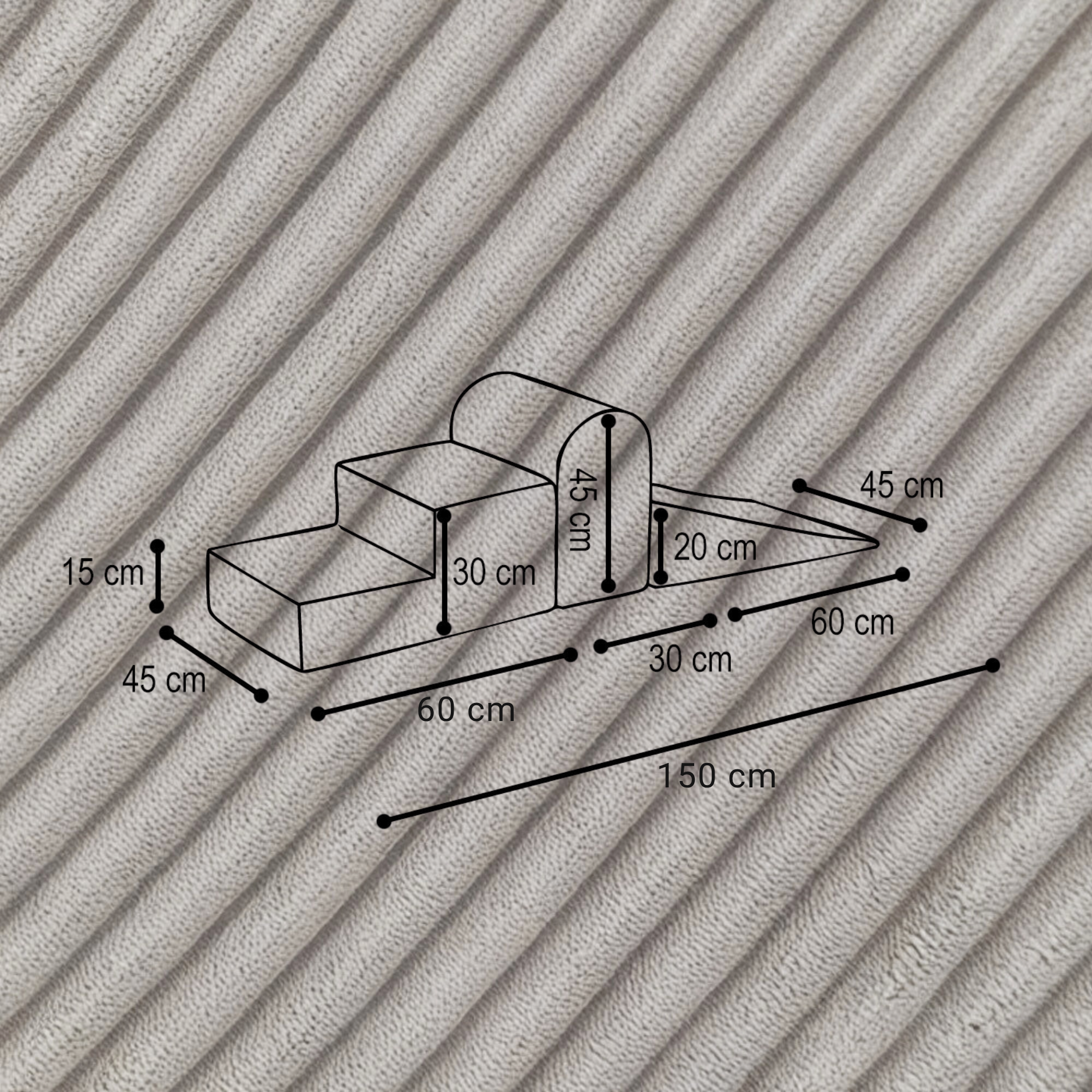 "Cordy Trio" 3 Schaumstoff-Bauelemente