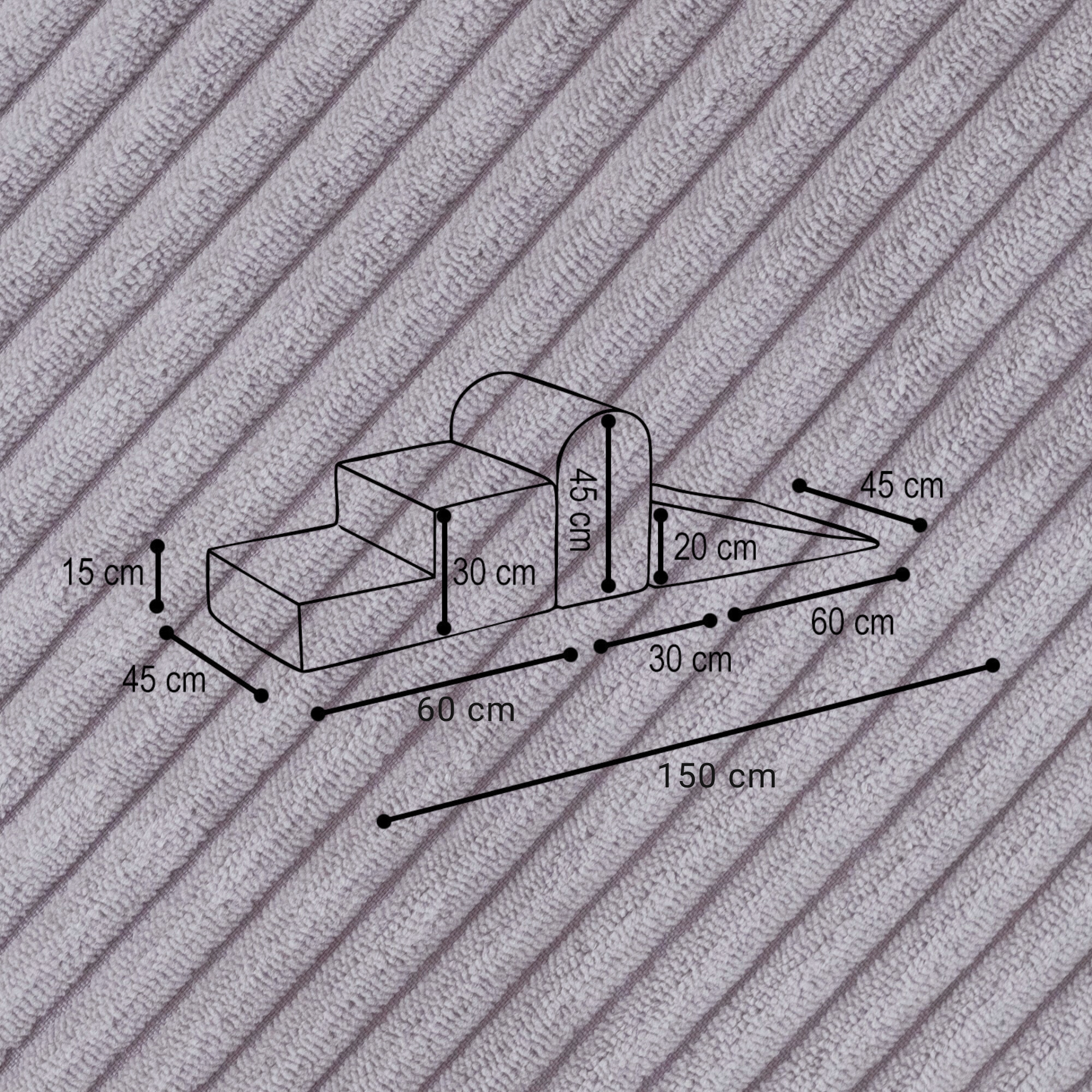 "Cordy Trio" 3 Schaumstoff-Bauelemente