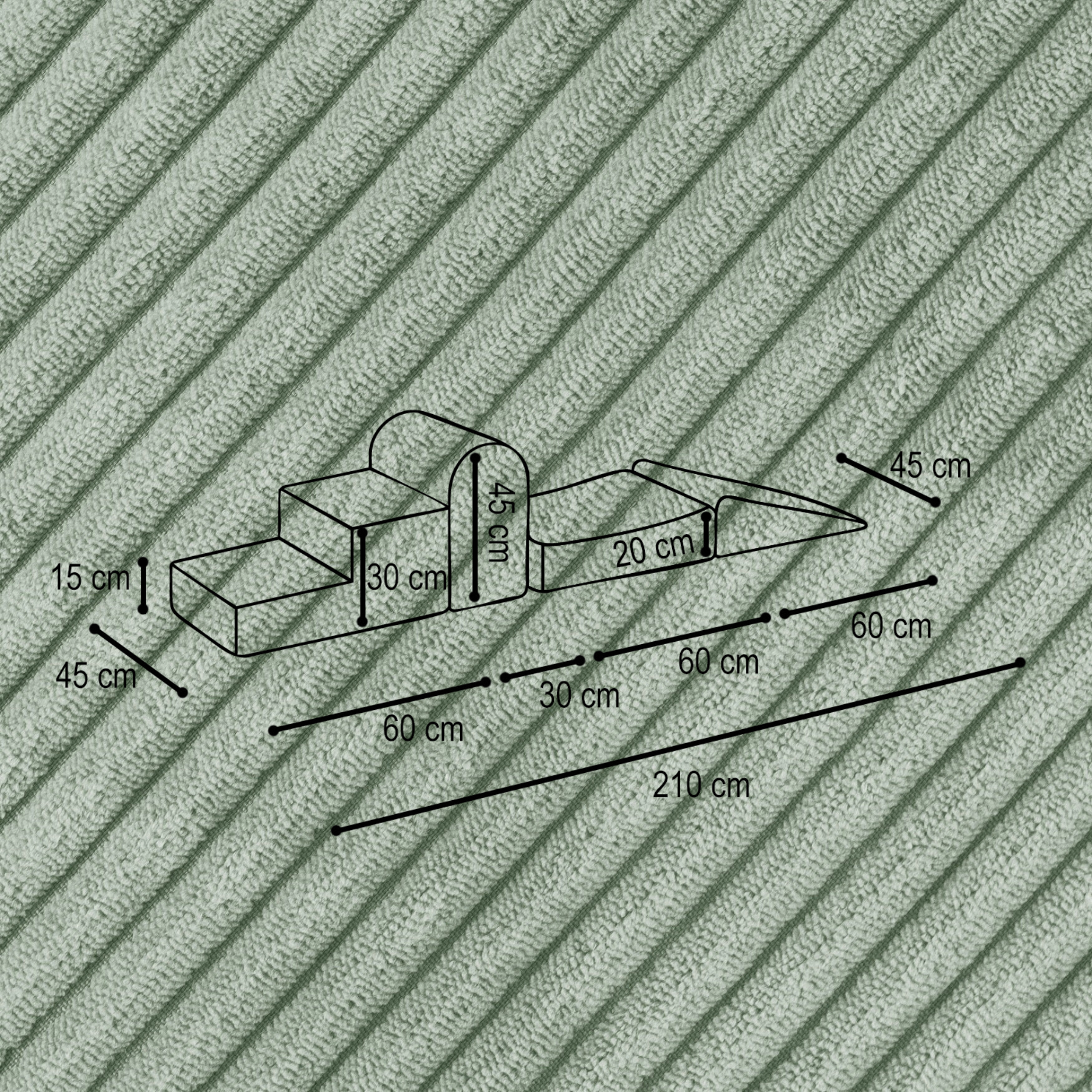 "Cordy Blocks" 4 Schaumstoff-Bauelemente