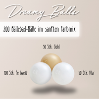 "Dreamy Balls" 200 Bällebad-Bälle im sanften Farbmix, CE-zertifiziert