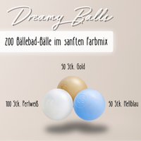 "Dreamy Balls" 200 Bällebad-Bälle im sanften Farbmix, CE-zertifiziert