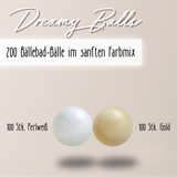 "Dreamy Balls" 200 Bällebad-Bälle im sanften Farbmix, CE-zertifiziert