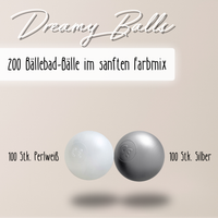 "Dreamy Balls" 200 Bällebad-Bälle im sanften Farbmix, CE-zertifiziert