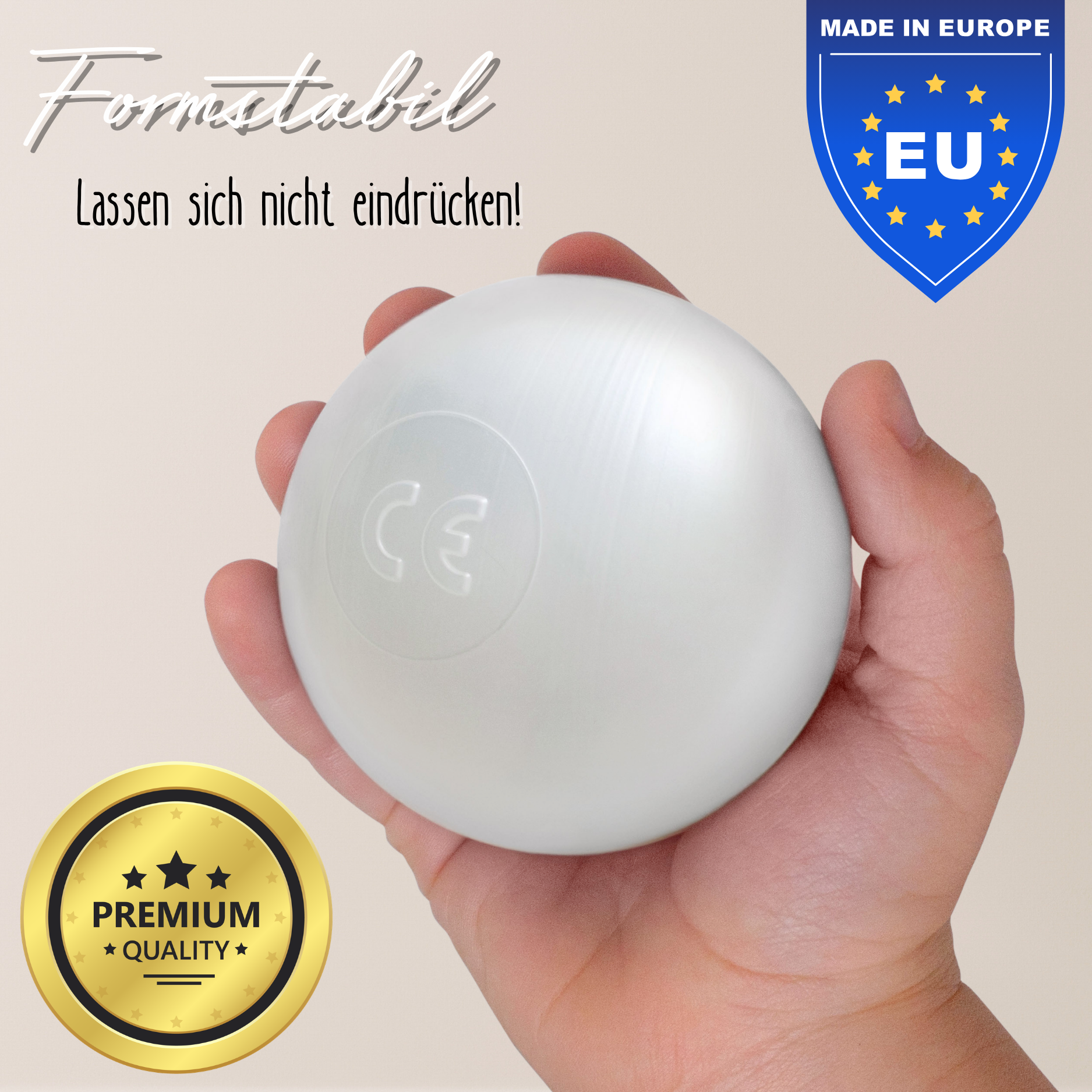 "Dreamy Balls" 200 Bällebad-Bälle im sanften Farbmix, CE-zertifiziert