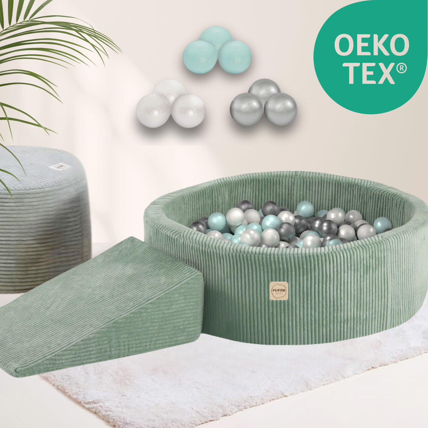 "Bally Slide" Bällebad 90x30cm mit Rutschkeil & 200 Bällen