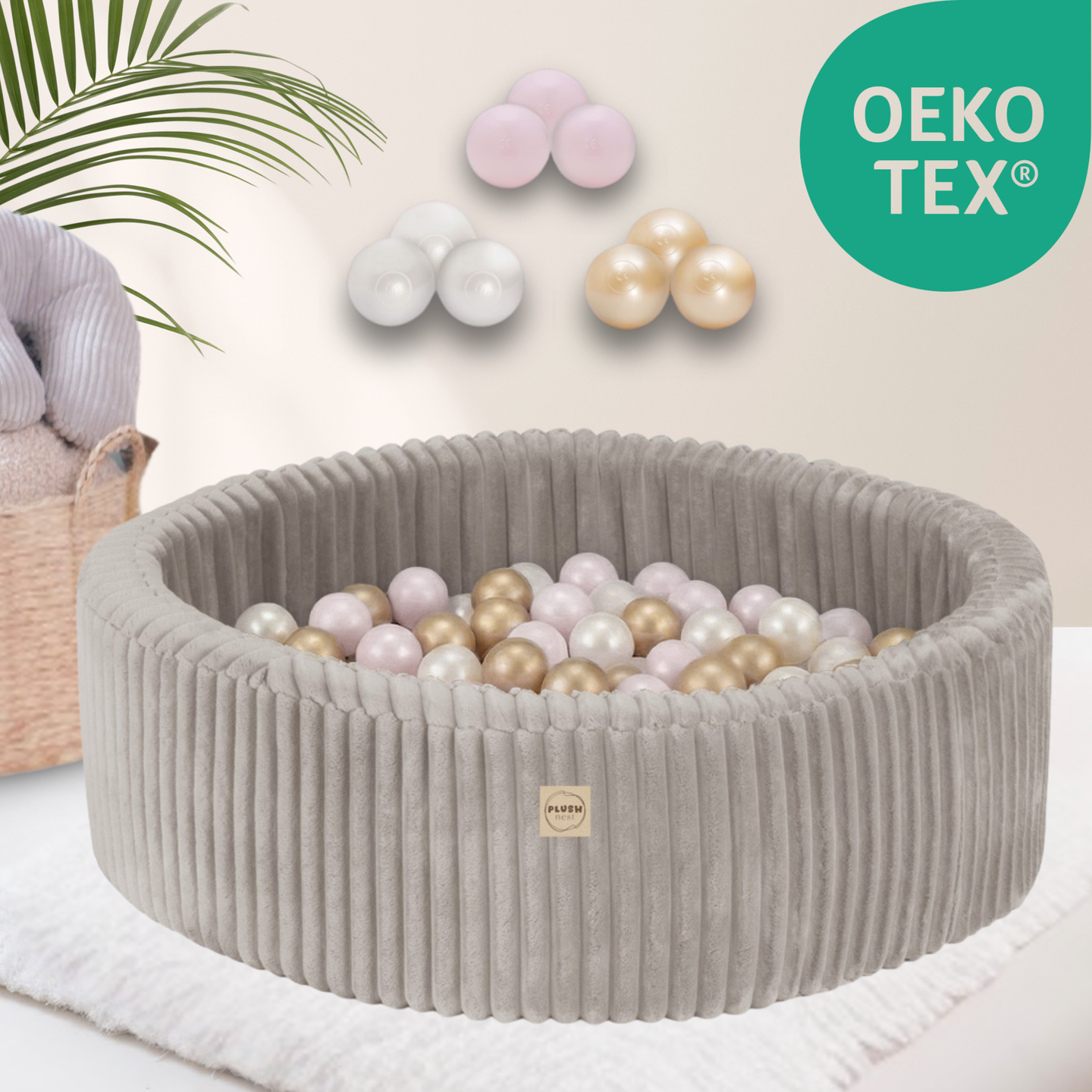 "Fluffy Pool" Bällebad 90x30cm mit 200 Bällen