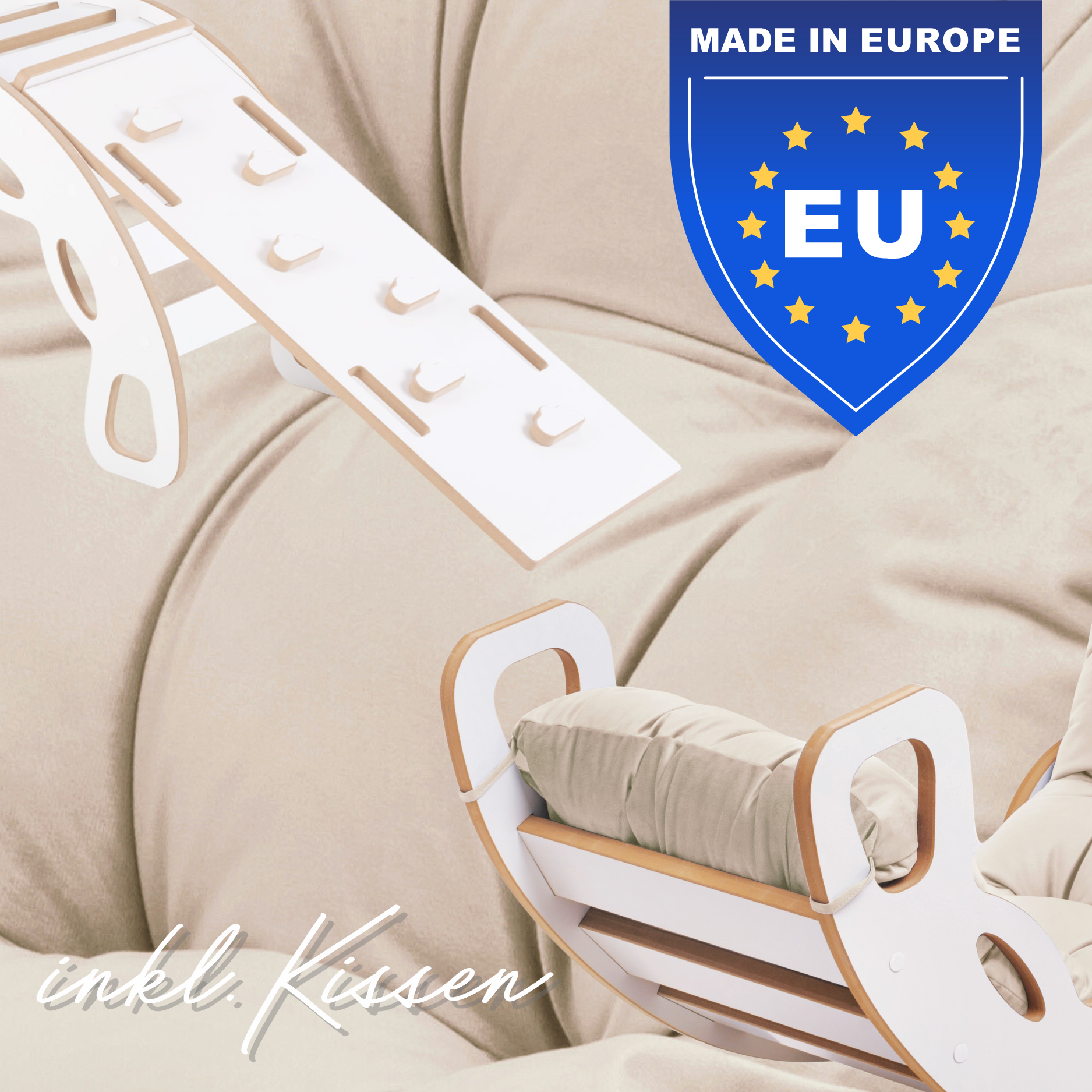 "Big Rocker" 3in1, Wippe, Kletterbogen & Rutsche 90x41x50 cm