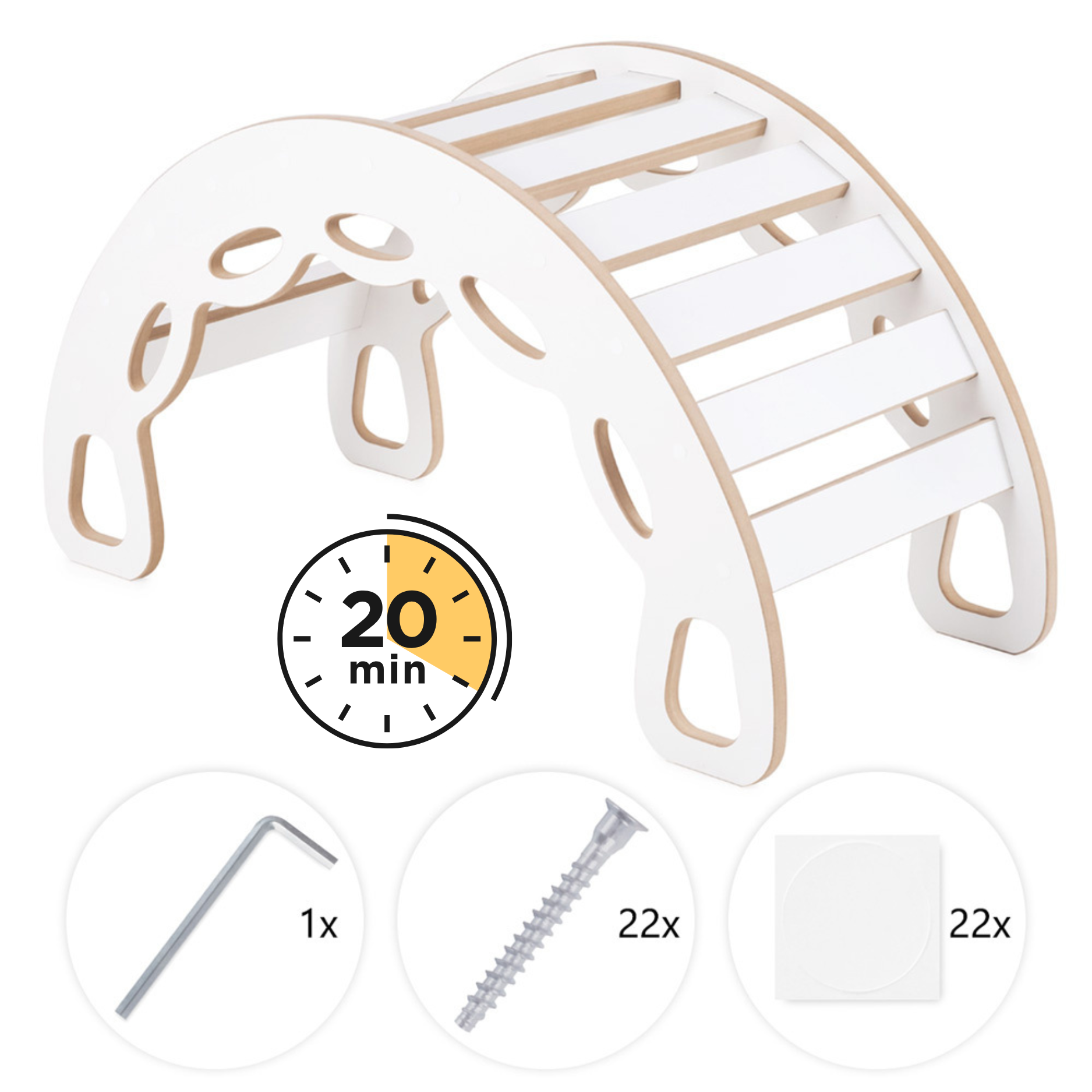 "Big Rocker" 3in1, Wippe, Kletterbogen & Rutsche 90x41x50 cm