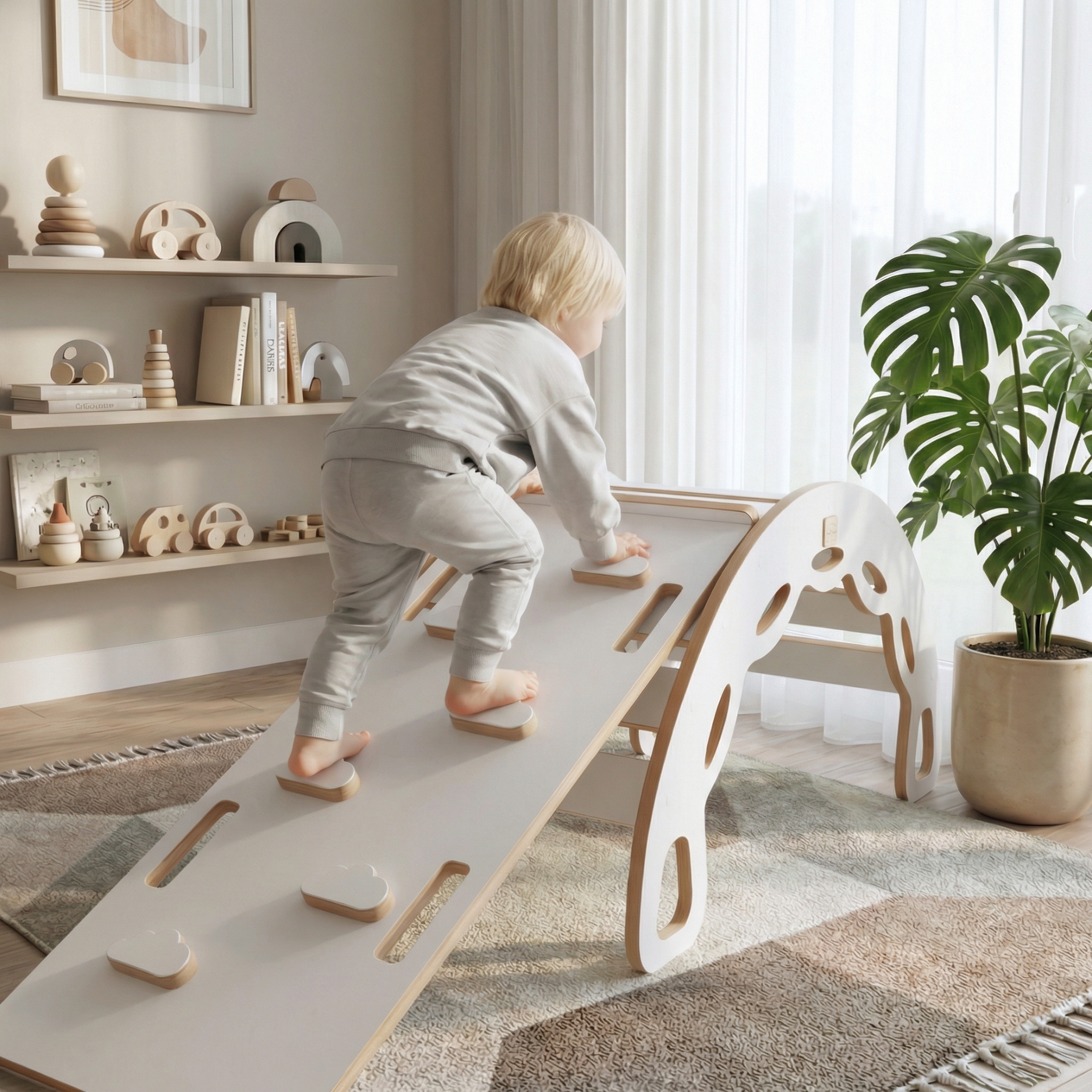 "Big Rocker" 3in1, Wippe, Kletterbogen & Rutsche 90x41x50 cm