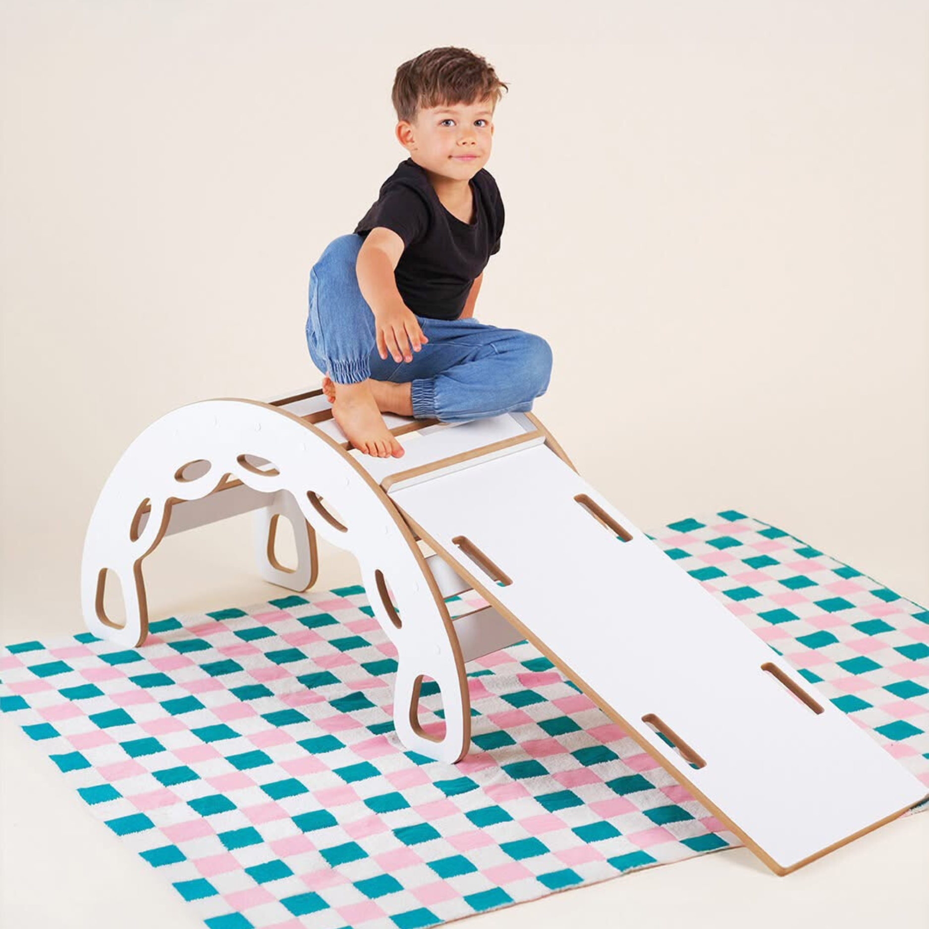 "Big Rocker" 3in1, Wippe, Kletterbogen & Rutsche 90x41x50 cm