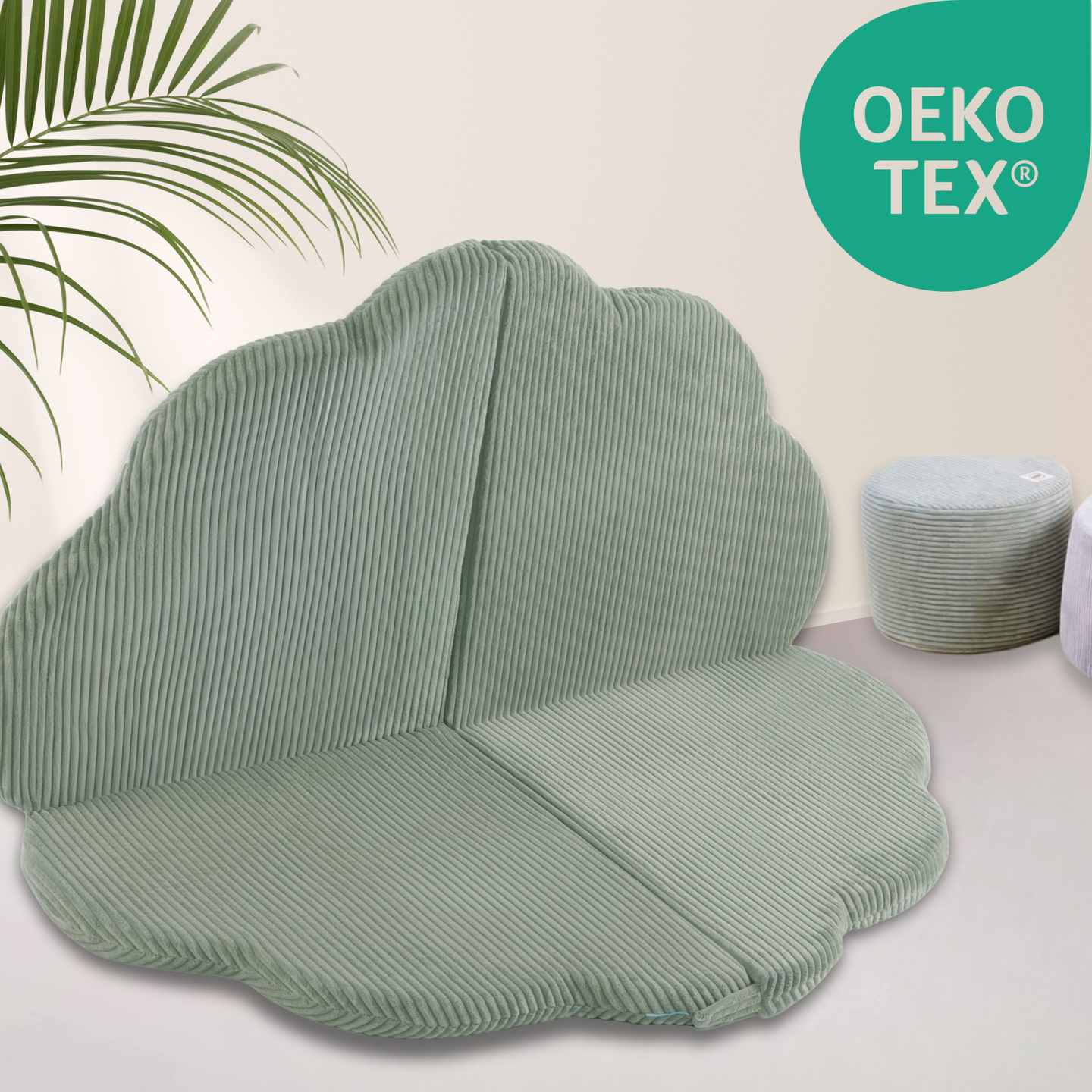 "Bloomy Mat" Spielmatte 115x115x5cm mit Cord-Bezug