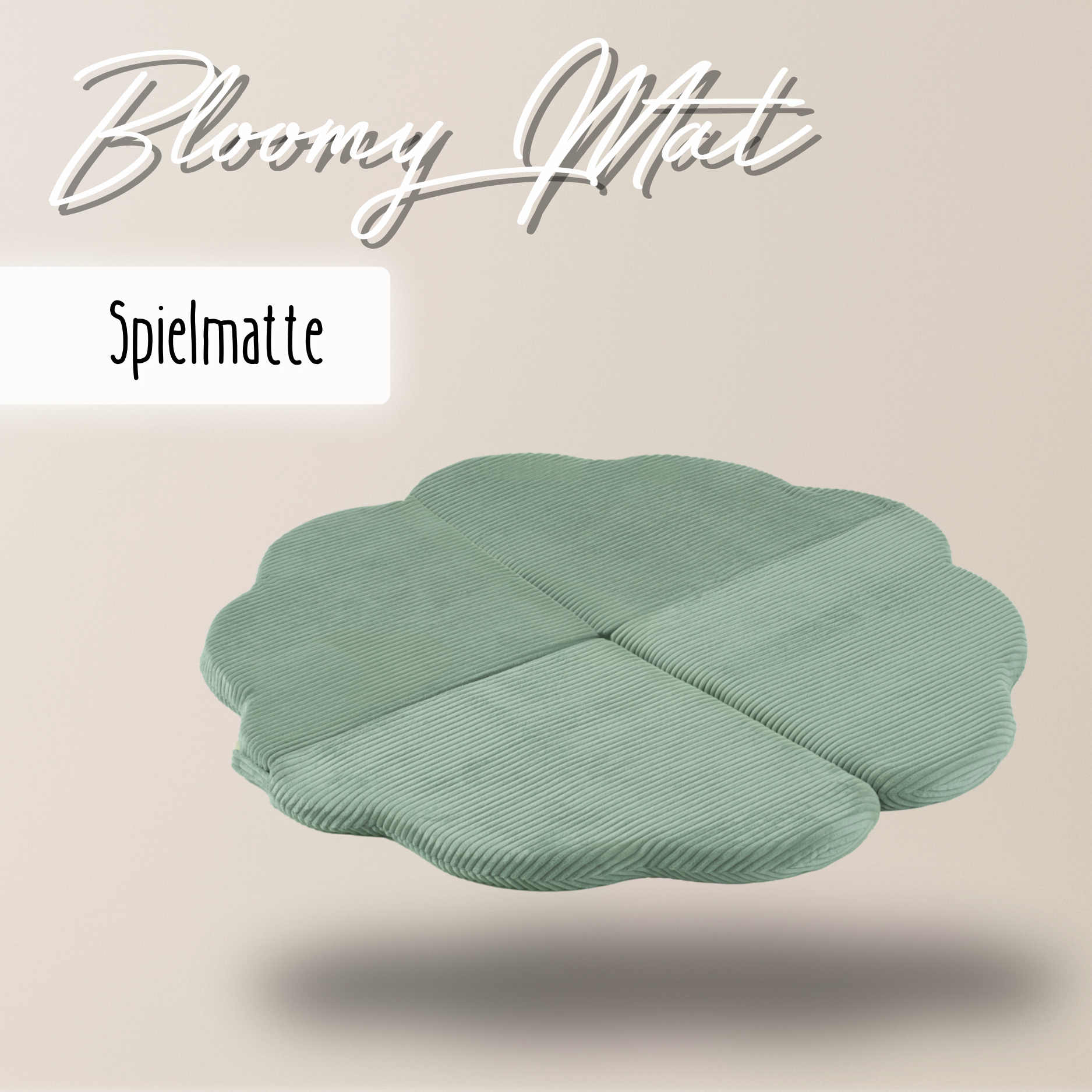 "Bloomy Mat" Spielmatte 115x115x5cm mit Cord-Bezug