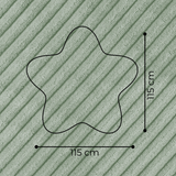 "Bloomy Mat" Spielmatte 115x115x5cm mit Cord-Bezug