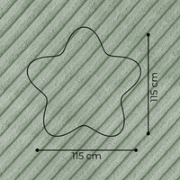"Bloomy Mat" Spielmatte 115x115x5cm mit Cord-Bezug
