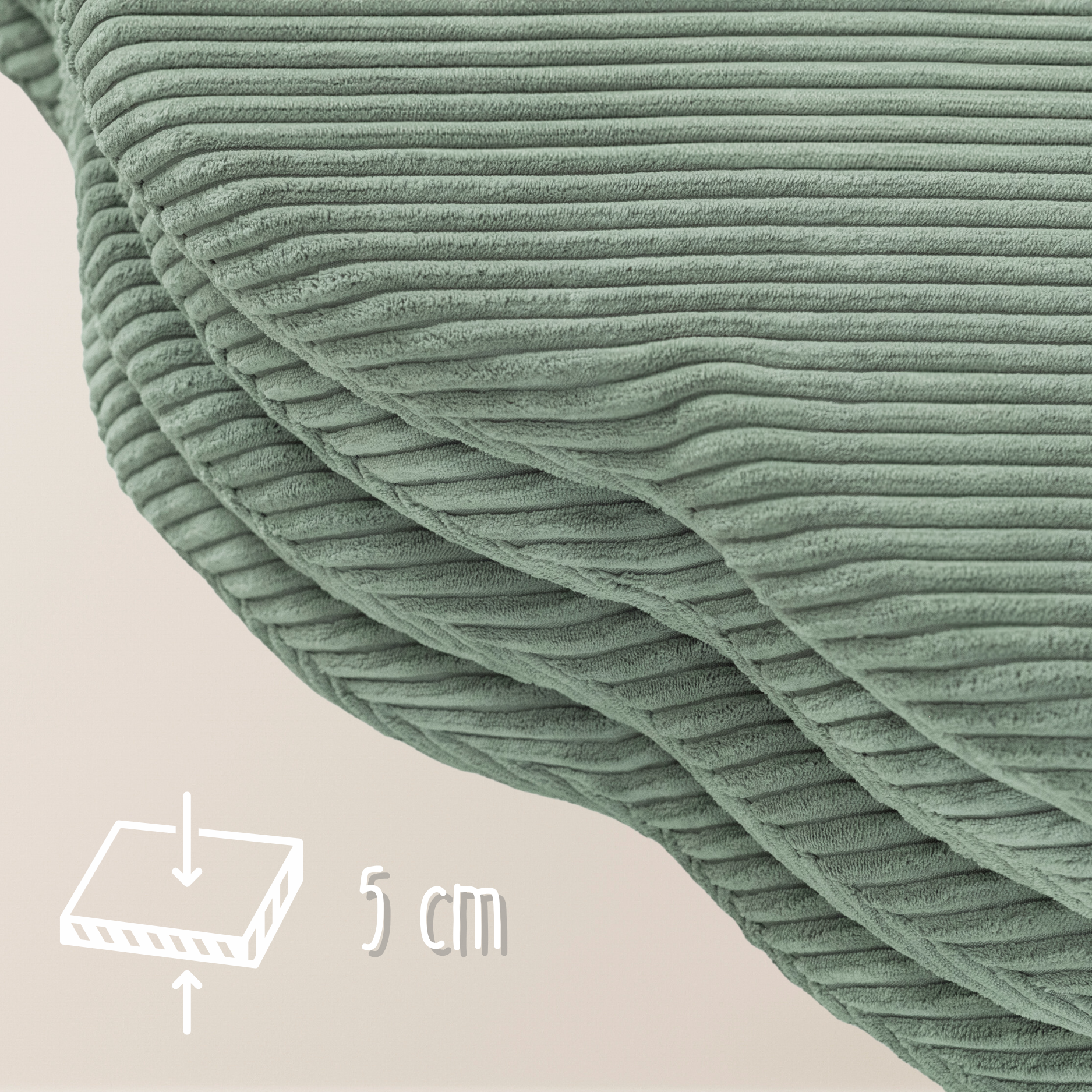 "Bloomy Mat" Spielmatte 115x115x5cm mit Cord-Bezug