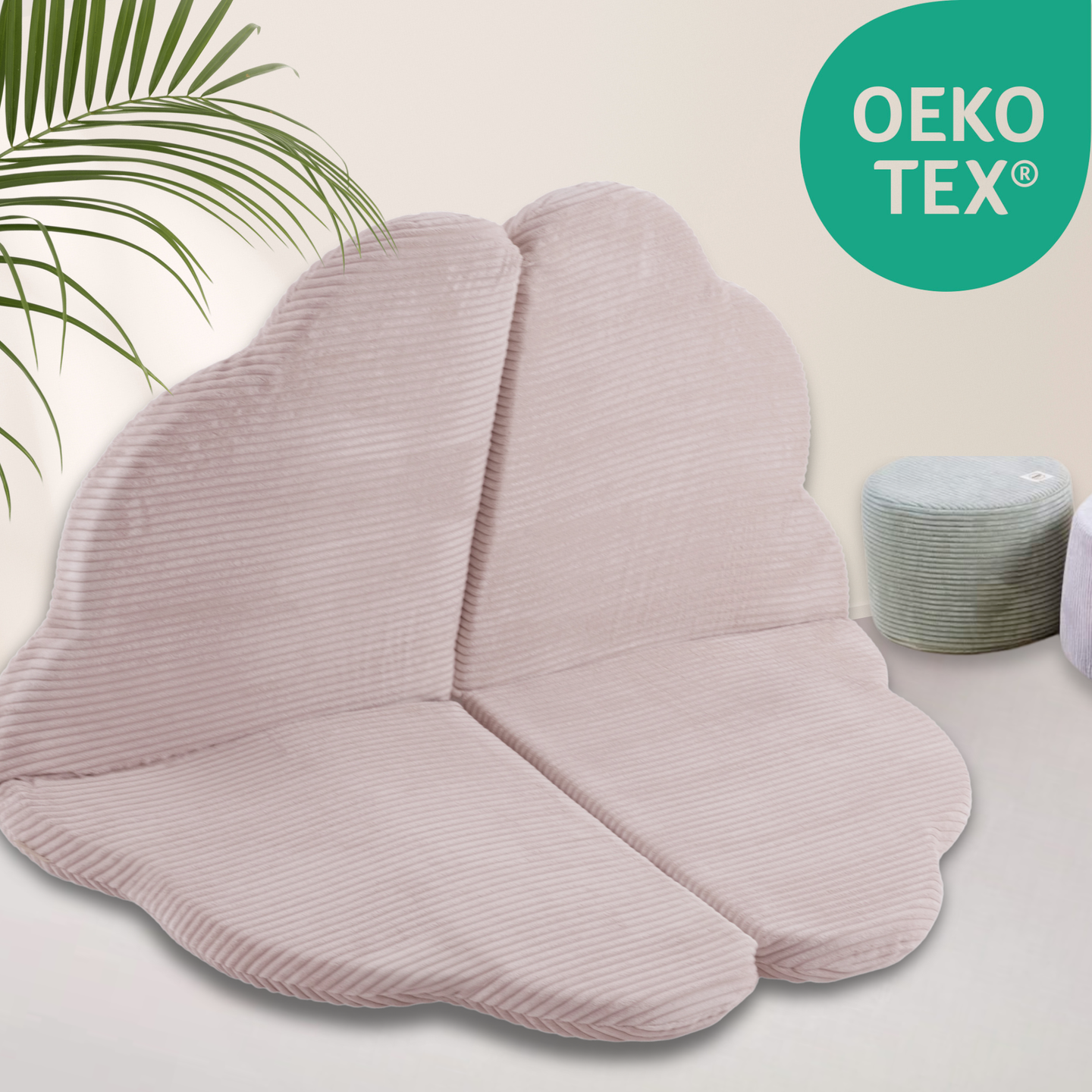 "Bloomy Mat" Spielmatte 115x115x5cm mit Cord-Bezug