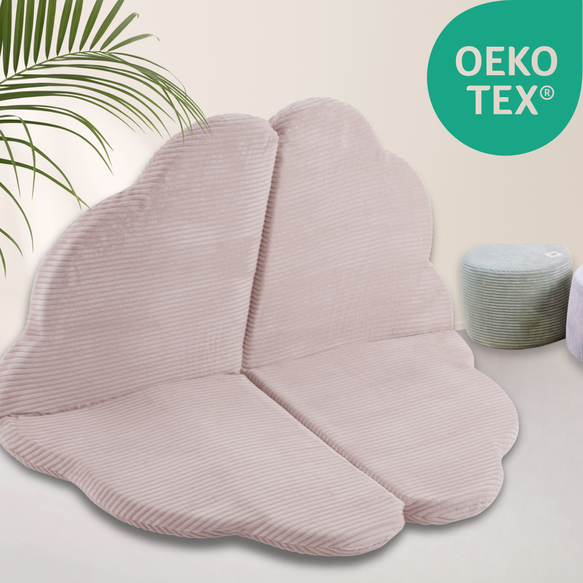 "Bloomy Mat" Spielmatte 115x115x5cm mit Cord-Bezug