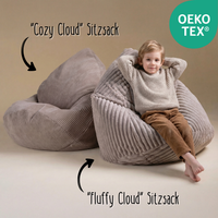 "Cozy Cloud" Kinder-Sitzsack 80x85cm mit EPS Perlen