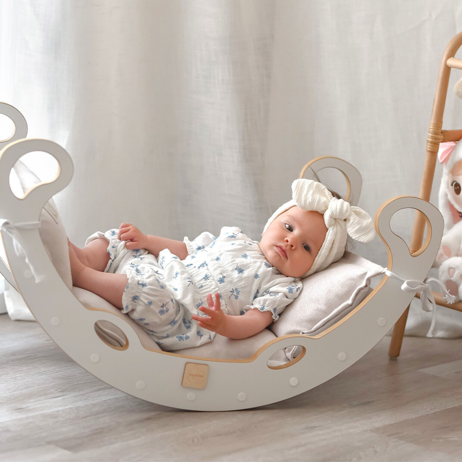 "Mini Rocker" 2in1  Kletterbogen & Wippe mit Kissen 75x39x40cm