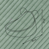 "Huggy Bear" Sitzsack mit Ohren für Kinder 68x45cm