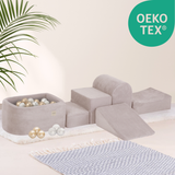 "Mini Castle" Indoor Spielplatz-Set mit Mini-Bällebad & 100 Bällen