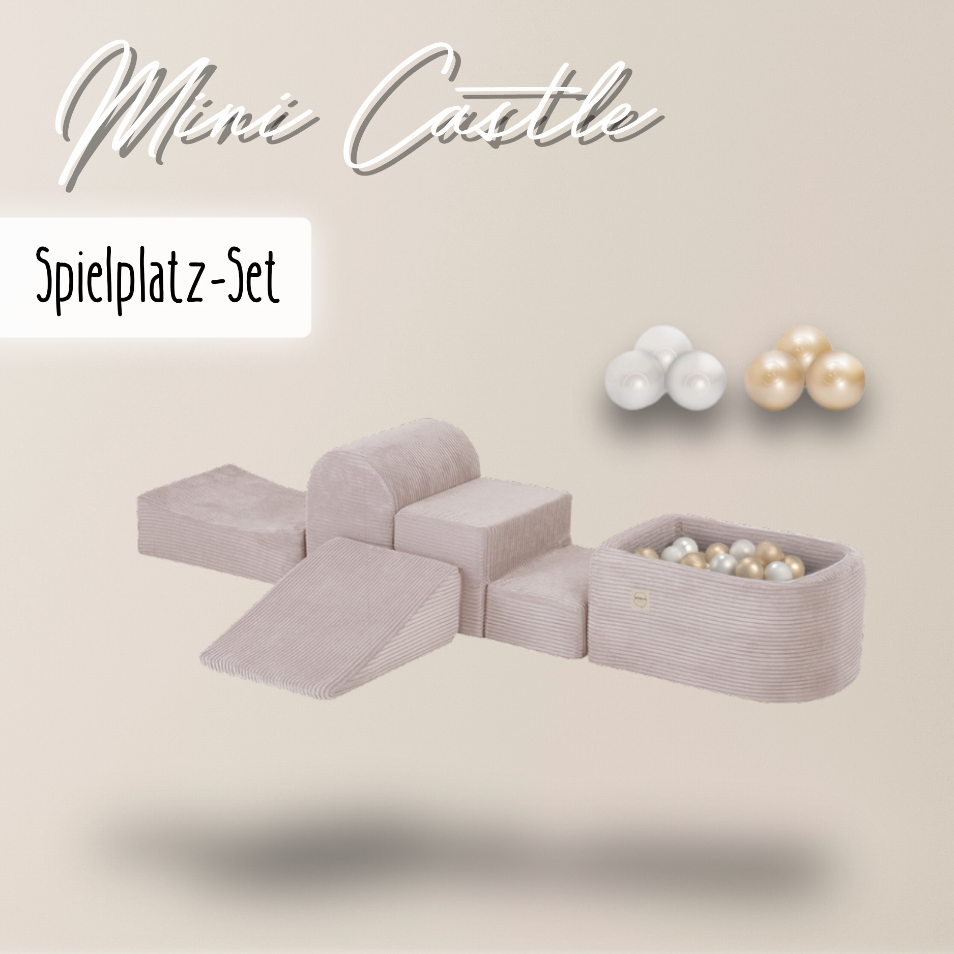 "Mini Castle" Indoor Spielplatz-Set mit Mini-Bällebad & 100 Bällen