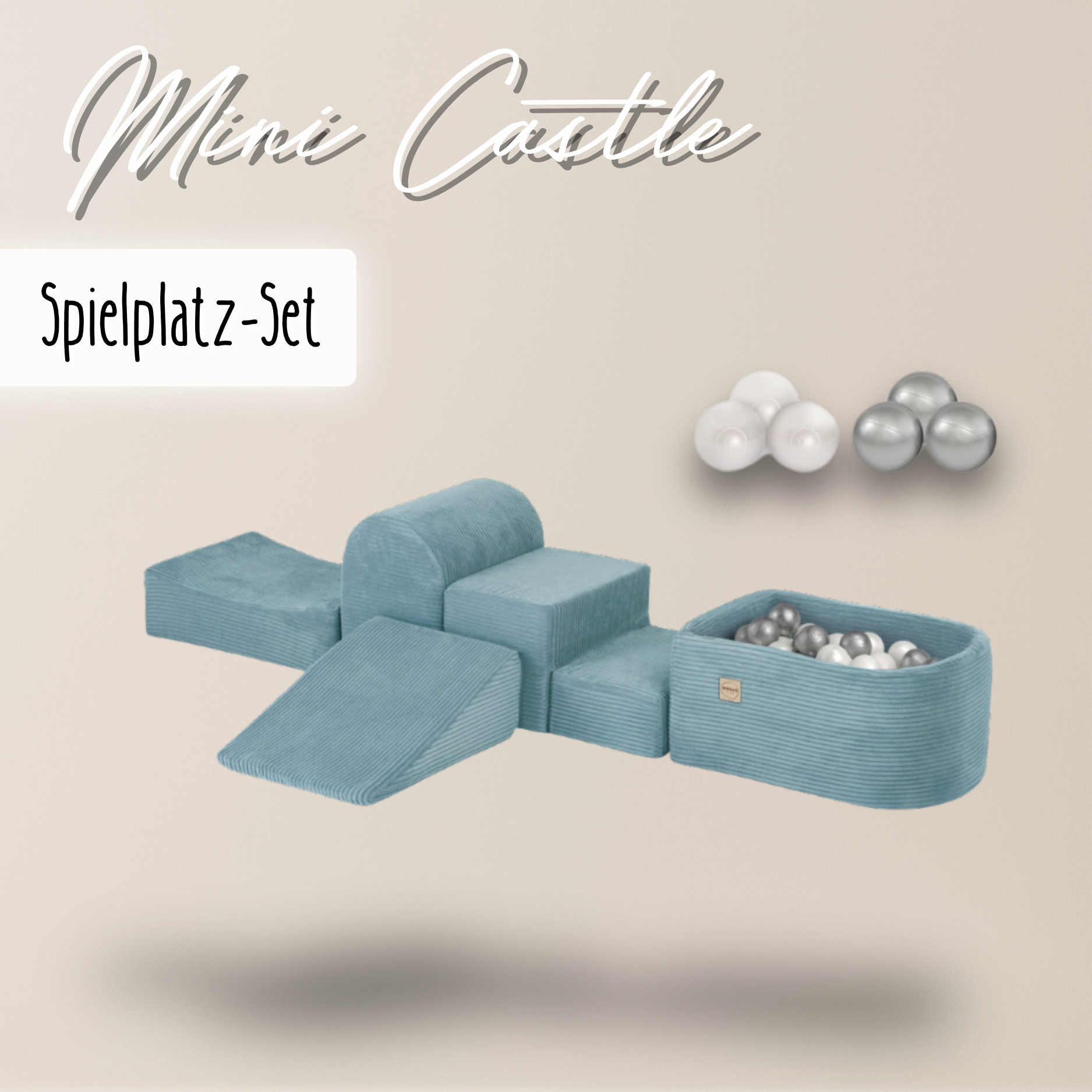 "Mini Castle" Indoor Spielplatz-Set mit Mini-Bällebad & 100 Bällen