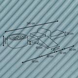 "Mini Castle" Indoor Spielplatz-Set mit Mini-Bällebad & 100 Bällen