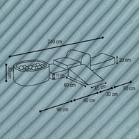"Mini Castle" Indoor Spielplatz-Set mit Mini-Bällebad & 100 Bällen