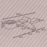 "Mini Castle" Indoor Spielplatz-Set mit Mini-Bällebad & 100 Bällen