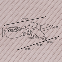 "Mini Castle" Indoor Spielplatz-Set mit Mini-Bällebad & 100 Bällen
