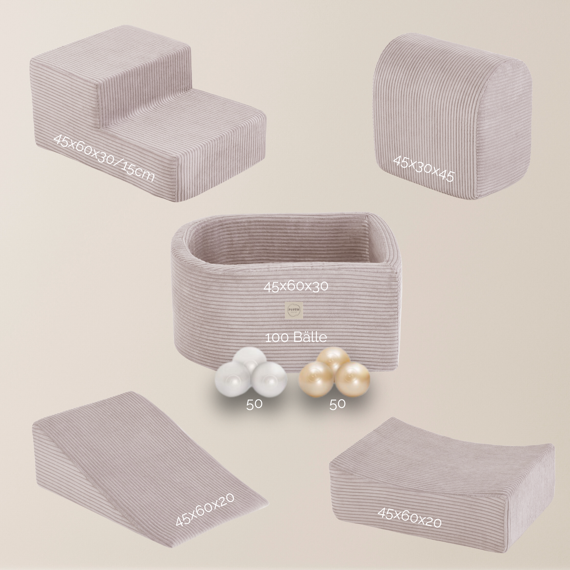 "Mini Castle" Indoor Spielplatz-Set mit Mini-Bällebad & 100 Bällen