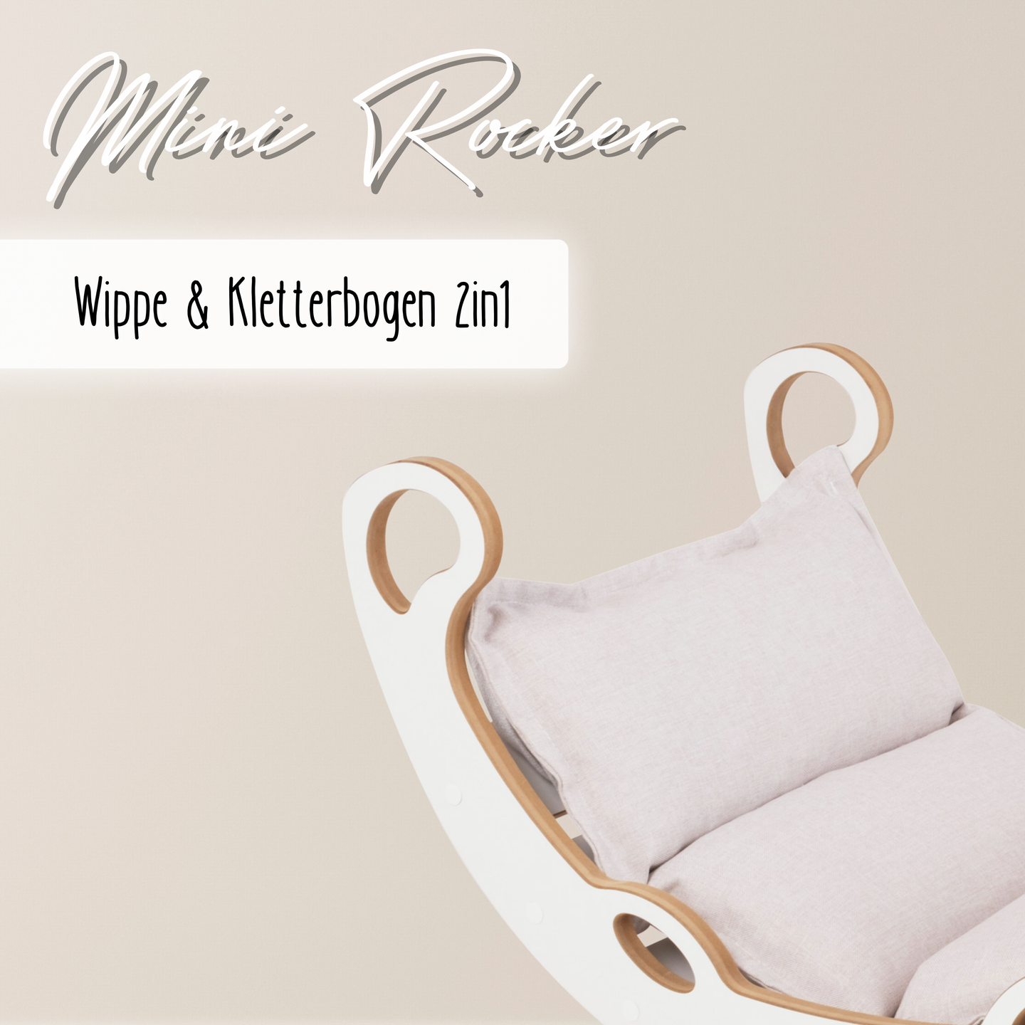 "Mini Rocker" 2in1  Kletterbogen & Wippe mit Kissen 75x39x40cm