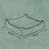 "Snuggy Puff" Bodenkissen aus Cord 60x60x20cm