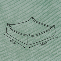 "Snuggy Puff" Bodenkissen aus Cord 60x60x20cm
