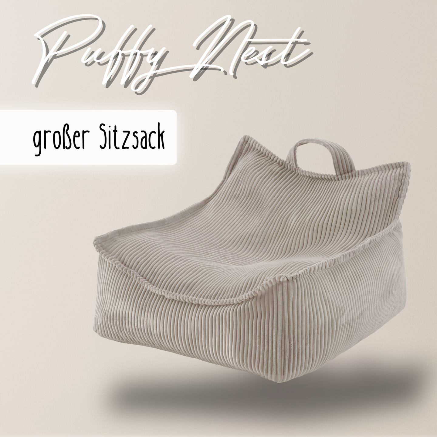"Puffy Nest" Kinder-Sitzsack 67x77x50cm mit Schaumstoff-Füllung