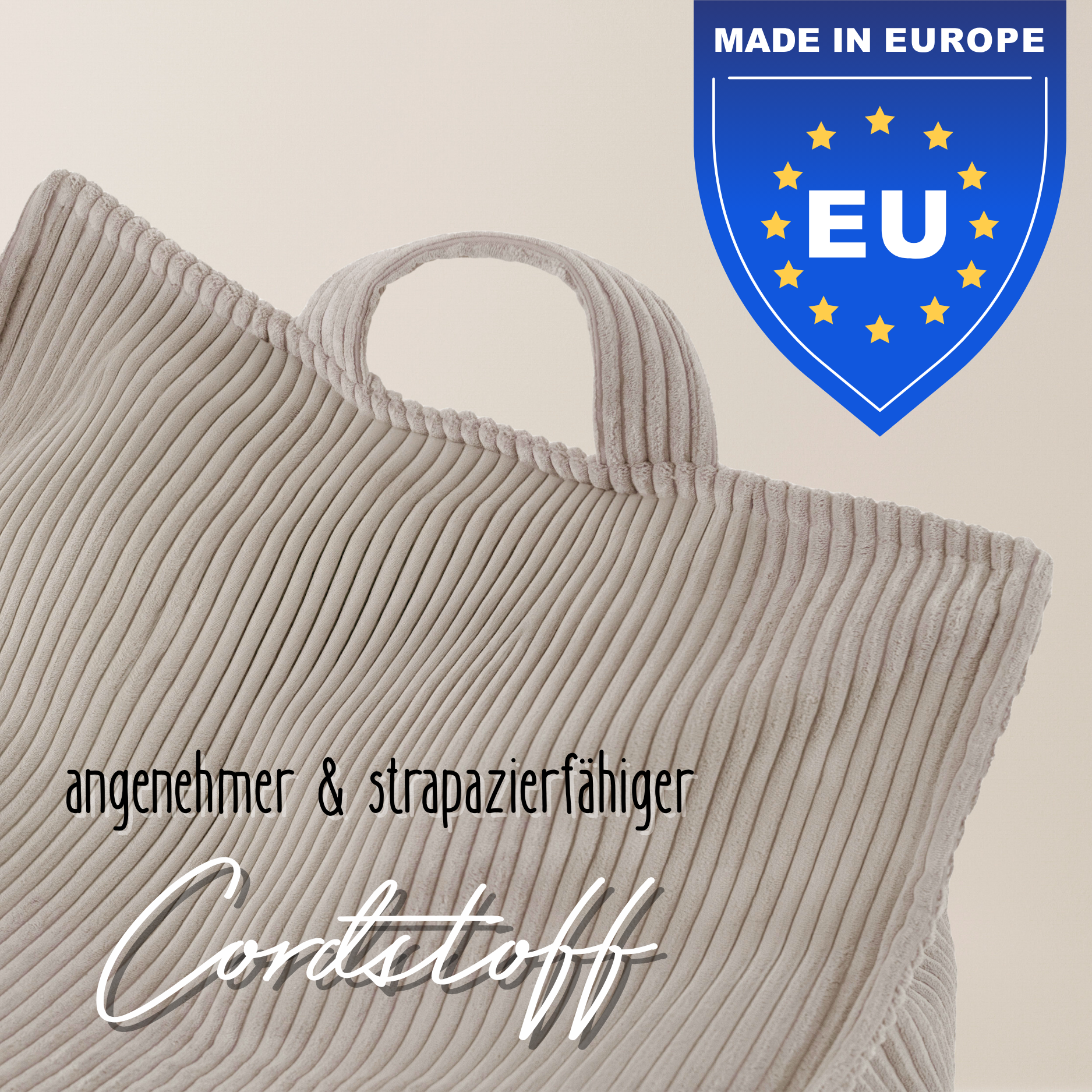 "Puffy Nest" Kinder-Sitzsack 67x77x50cm mit Schaumstoff-Füllung