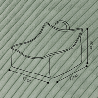 "Puffy Nest" Kinder-Sitzsack 67x77x50cm mit Schaumstoff-Füllung