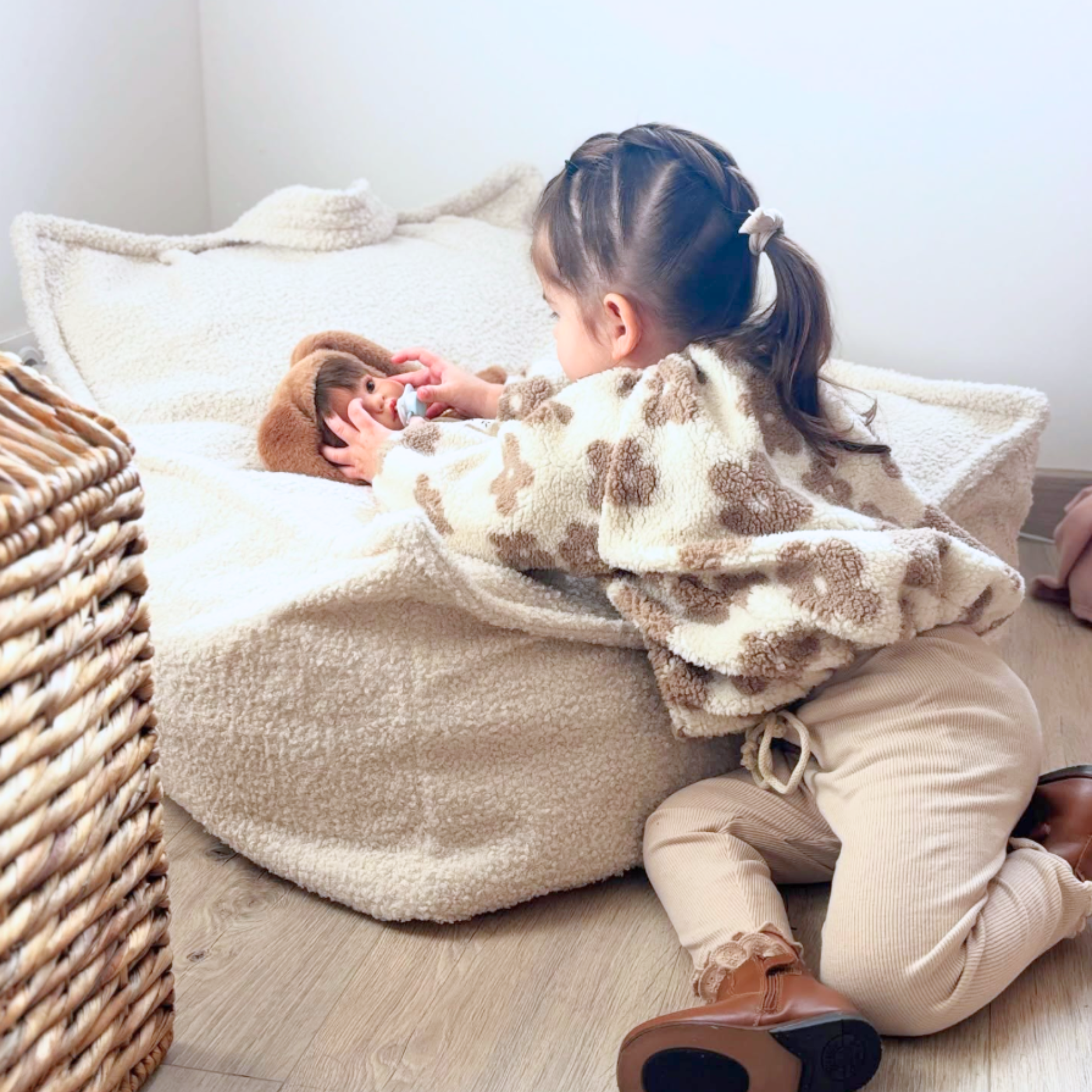 "Woolly Nest" Kinder-Sitzsack 77x67x50cm mit Schaumstoff-Füllung