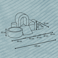 "Dreamy Castle" Indoor Spielplatz-Set mit kleinem Bällebad & 150 Bällen