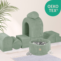 "Dreamy Castle" Indoor Spielplatz-Set mit kleinem Bällebad & 150 Bällen