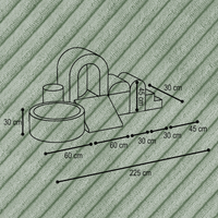 "Dreamy Castle" Indoor Spielplatz-Set mit kleinem Bällebad & 150 Bällen