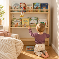 Kleines Montessori Bücherregal – aus massivem Kiefernholz 80×92×12 cm