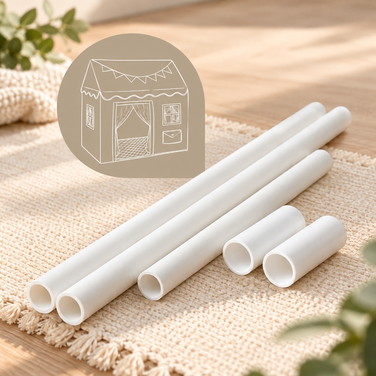 Playhouse poles (set of 5)