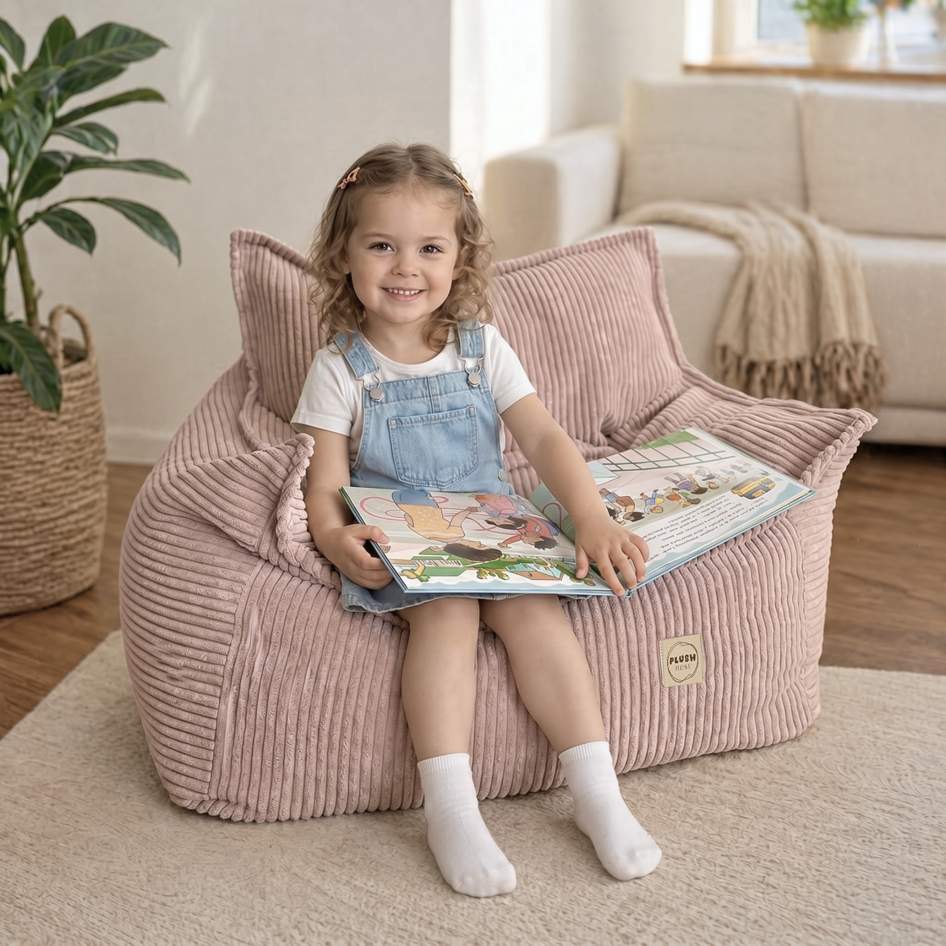 "Cordy Throne" bequemer Kinder-Relaxsessel 80x73x58cm