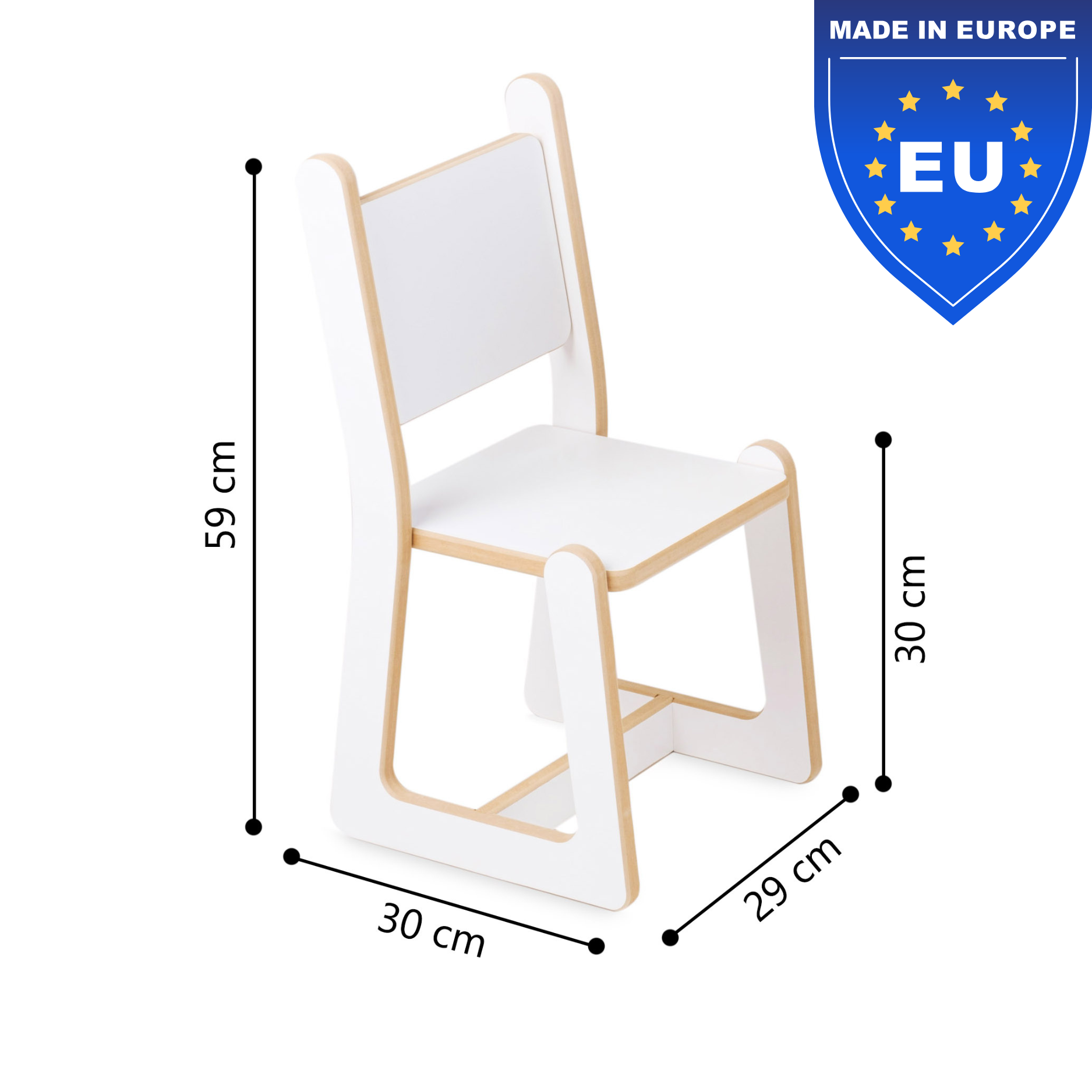 "Smart Seat" Kinderstuhl aus Holz – Montessori Design
