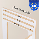 "Smart Desk" Kindertisch aus Holz – Montessori Design